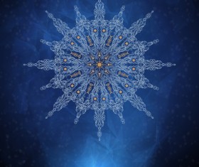 Christmas blue background with snowflake pattern vector 01