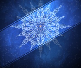 Christmas blue background with snowflake pattern vector 03