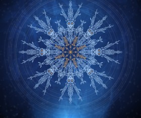 Christmas blue background with snowflake pattern vector 05