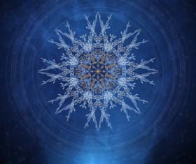 Christmas blue background with snowflake pattern vector 06