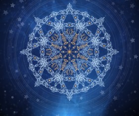 Christmas blue background with snowflake pattern vector 07