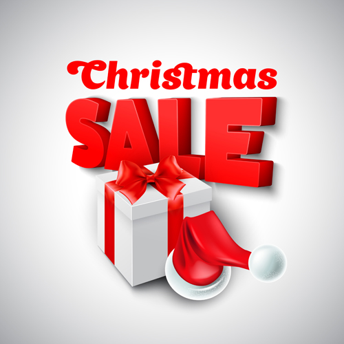 Christmas discounts sale vector material 01