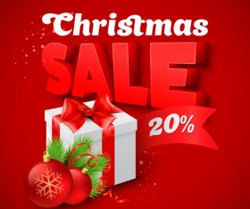 Christmas discounts sale vector material 04