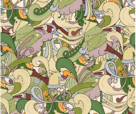 Christmas elements with doodle seamless pattern vector 05