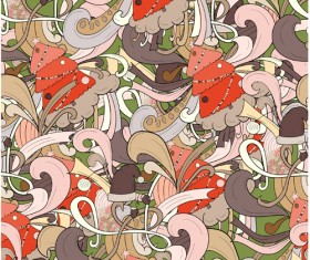 Christmas elements with doodle seamless pattern vector 08