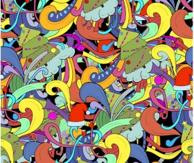 Christmas elements with doodle seamless pattern vector 13