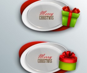 Christmas layered banners vector 01