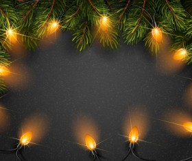 Christmas light bulb frame vector