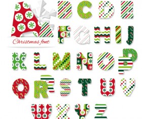 Christmas pattern with alphabets vector
