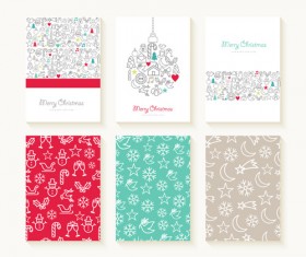 Christmas seamless pattern with cards vector 01