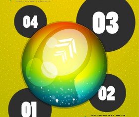 Circle elements business template vector 01