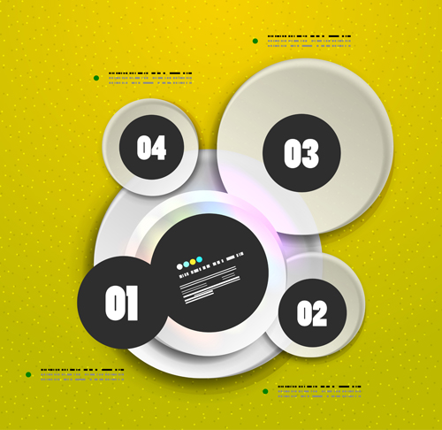 Circle elements business template vector 05