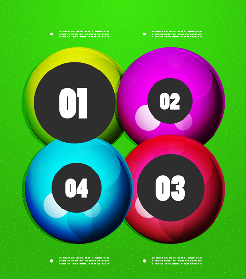 Circle elements business template vector 07