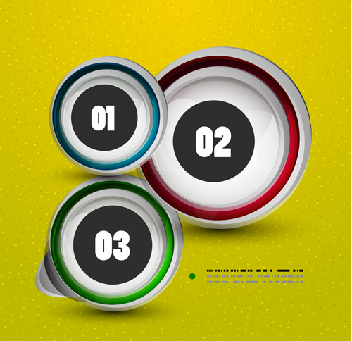 Circle elements business template vector 10