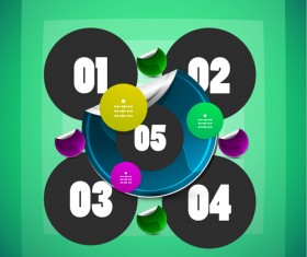 Circle elements business template vector 16