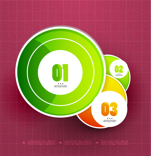 Circle elements business template vector 17