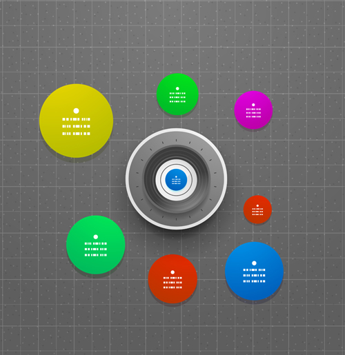 Circle elements business template vector 24