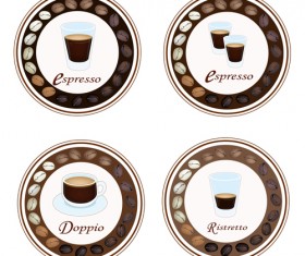 Coffee badge design vectors 03