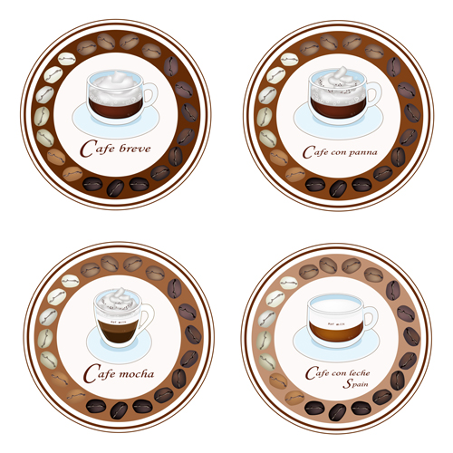 Coffee badge design vectors 05