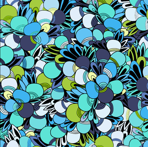 Colored doodle pattern seamless vector 01