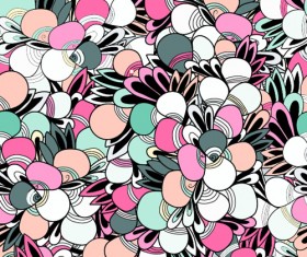 Colored doodle pattern seamless vector 02