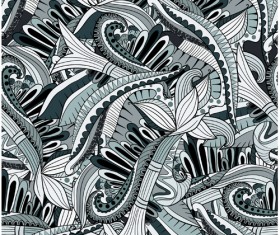 Colored doodle pattern seamless vector 03