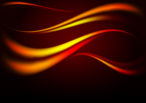 Colorful wavy blurs background vector