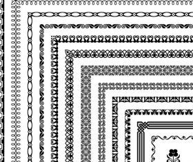 Corner ornaments borders seamless vector 01 free download