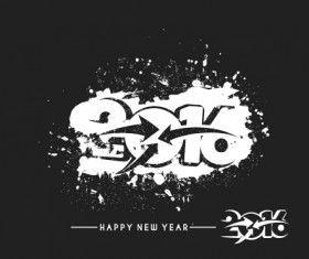 Creative 2016 new year grunge background vector
