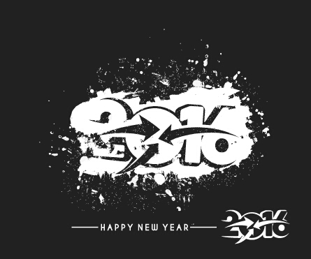 Creative 2016 new year grunge background vector
