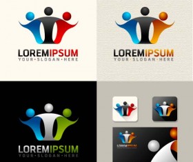 Creative company logos with business vectors 01