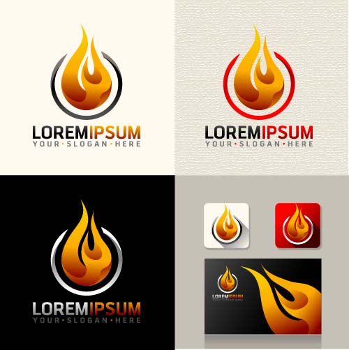 Creative company logos with business vectors 02