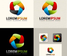 Creative company logos with business vectors 03