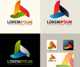 Creative company logos with business vectors 04