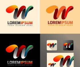 Creative company logos with business vectors 05