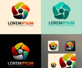 Creative company logos with business vectors 06
