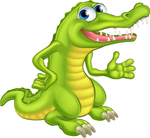 Cute crocodile cartoon styles vectors 09