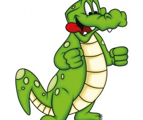 Cute crocodile cartoon styles vectors 10