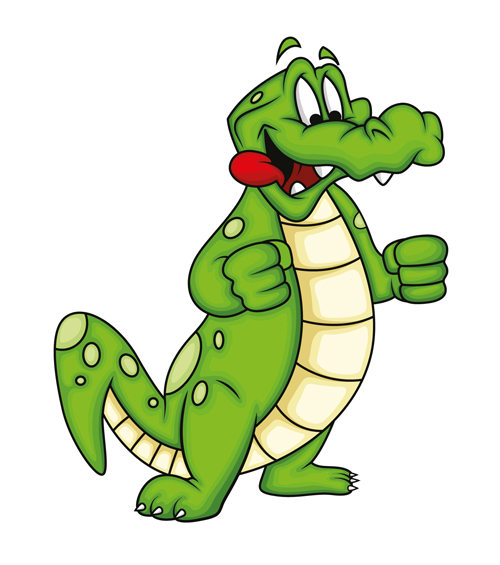 Cute crocodile cartoon styles vectors 10