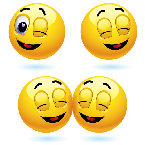 Cute smileys icons vectors