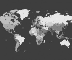 Dark world map vector material