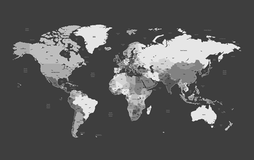 Dark world map vector material