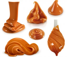 Different caramel design vector