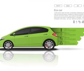 Eco car infographics vectors 01