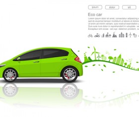 Eco car infographics vectors 04
