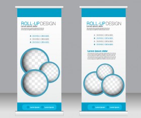 Exhibition advertising vertical banner vectors set 01