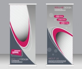 Exhibition advertising vertical banner vectors set 09
