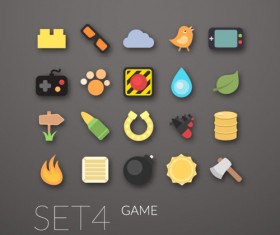 Exquisite game icon vector set