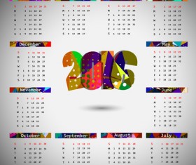 Fashion 2016 calendars modern vector