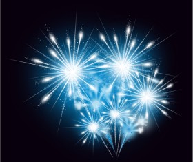 Fireworks holiday illustration vector set 01